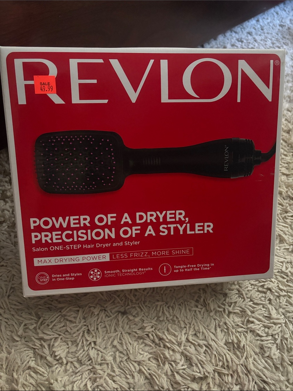 Revlon Red Box One-Step Hair Dryer & Styler with Black Brush